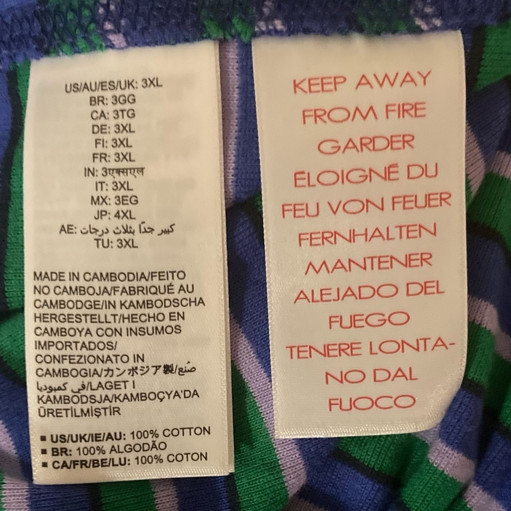 Amazon Essentials Men’s‎ Blue and Green Striped Pajama Bottoms - Picture 7 of 9